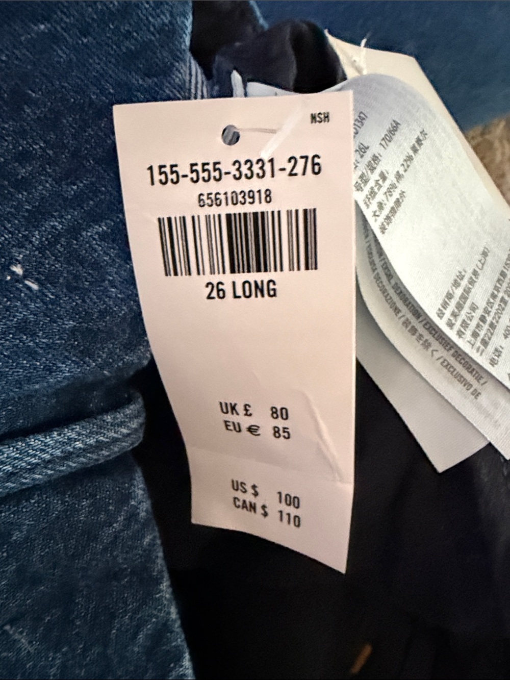Abercrombie & Fitch Wide-Leg High-Rise Trousers - Navy Blue - Picture 7 of 9